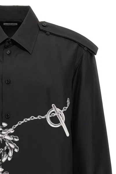 Shop Burberry Men 'knight' Shirt In Black