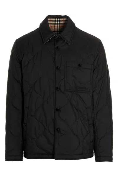 Shop Burberry Men Reversible Quilted Overshirt In Multicolor