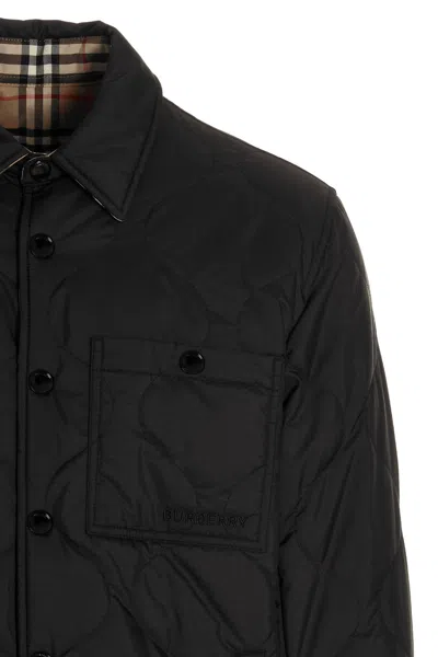 Shop Burberry Men Reversible Quilted Overshirt In Multicolor