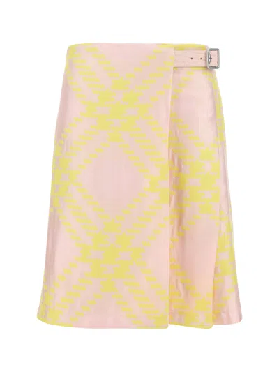 Shop Burberry Women Smart Mini Skirt In Multicolor
