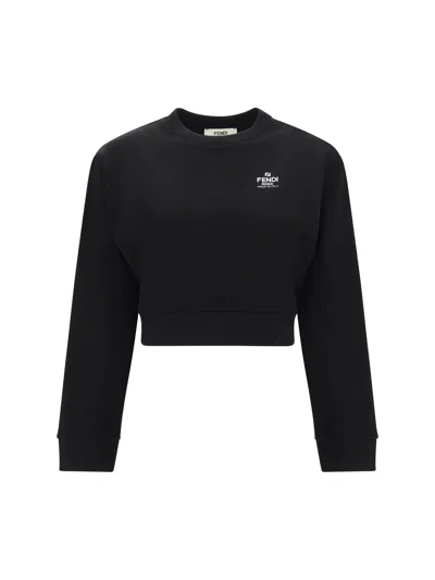 Shop Fendi Women Roma Sweatshirt In Black