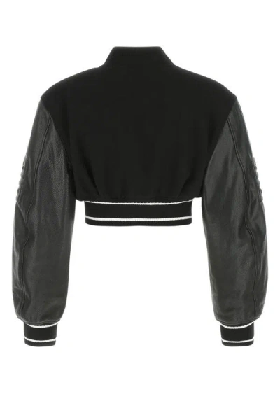 Shop Givenchy Woman Black Wool Blend Bomber Jacket