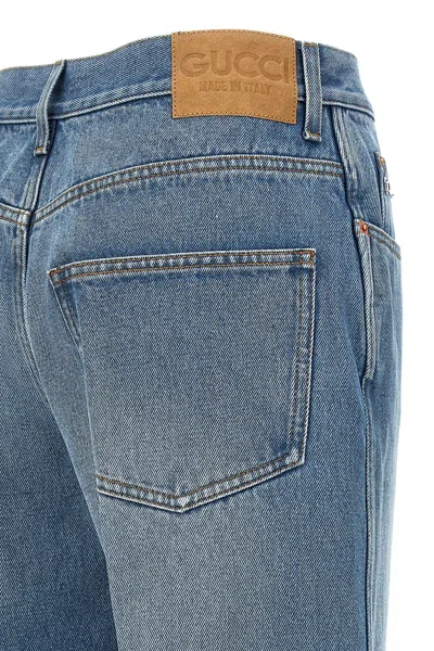 Shop Gucci Women Relaxed Style Jeans In Blue