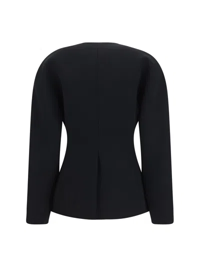 Shop Jacquemus Women La Veste Ovalo Jacket In Black