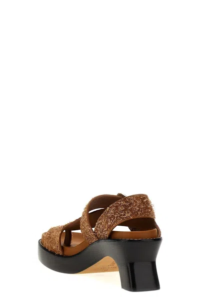 Shop Loewe Women 'ease' Sandals In Brown