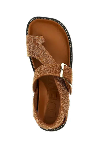 Shop Loewe Women 'ease' Sandals In Brown