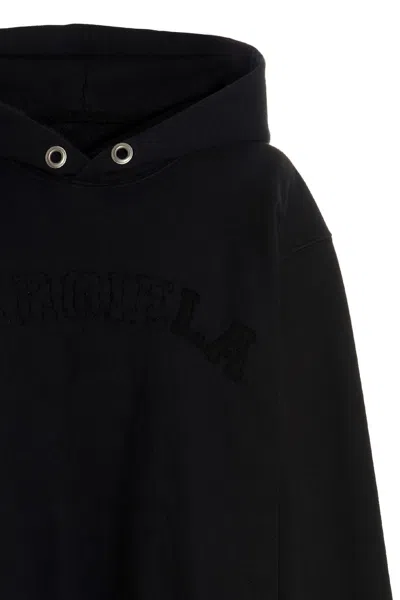 Shop Maison Margiela Women Logo Hoodie In Black