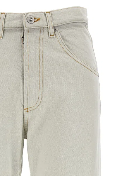 Maison Margiela Elevated Denim Straight-leg Jeans In Gray