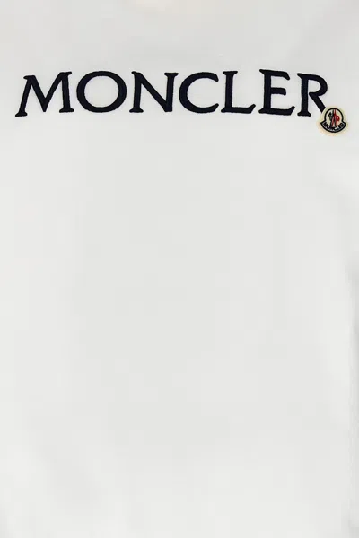 Shop Moncler Women Logo Hoodie In White