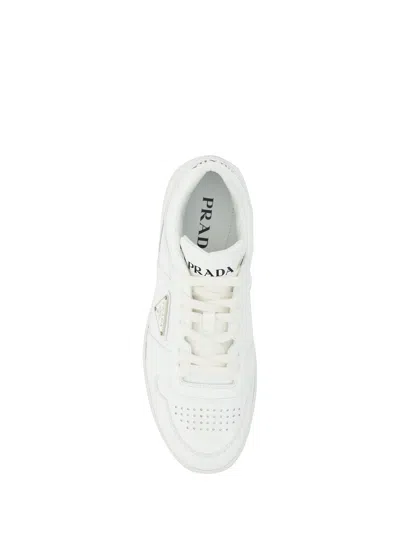 Shop Prada Men Downtown Sneakers In White