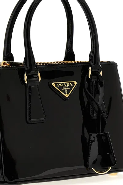 Shop Prada Women 'galleria' Mini Handbag In Black