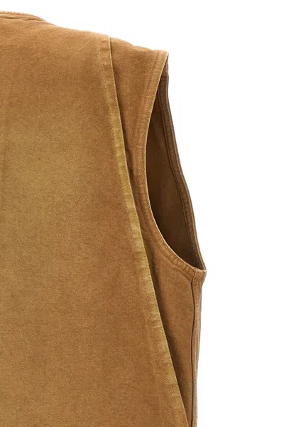 Prada Mini Abito In Cotone Cammello Donna In Beige