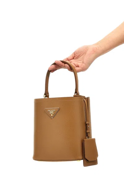 Shop Prada Women ' Panier Small' Bucket Bag In Cream