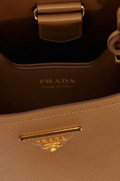 Shop Prada Women ' Panier Small' Bucket Bag In Cream