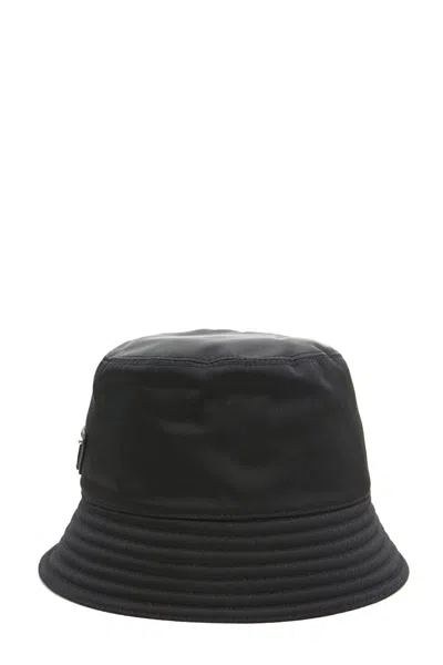 Shop Prada Women Logo Bucket Hat In Black