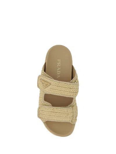 Shop Prada Women Sandals In Cream
