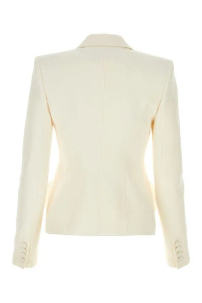 Shop Valentino Garavani Woman Ivory Wool Blend Blazer In White