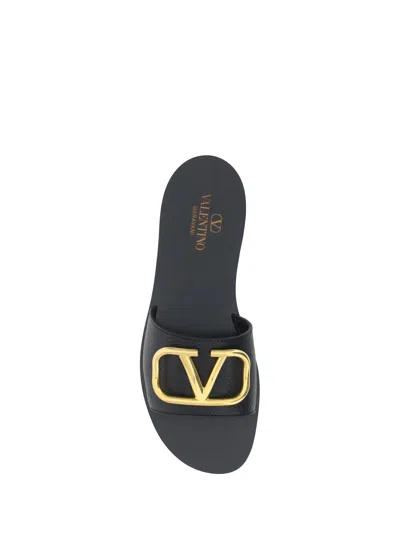 Shop Valentino Garavani Women  Garavani Vlogo Sandals In Black