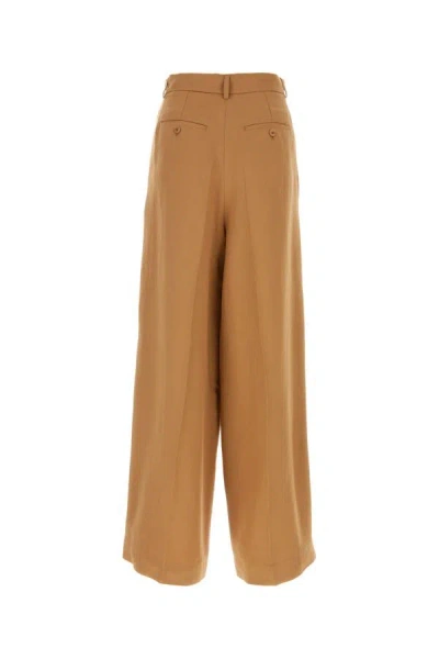 Shop Weekend Max Mara Woman Camel Viscose Blend Diletta Wide-leg Pant In Brown