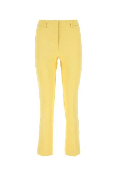 Shop Weekend Max Mara Woman Yellow Cotton Blend Basco Pant