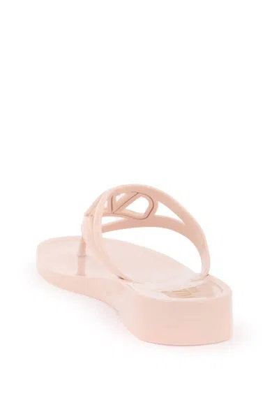 Shop Valentino Vlogo Signature Thong Sandals In Rosa