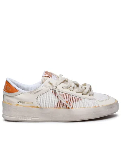 Shop Golden Goose 'stardar' White Leather Sneakers