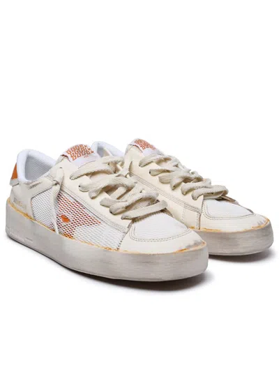 Shop Golden Goose 'stardar' White Leather Sneakers