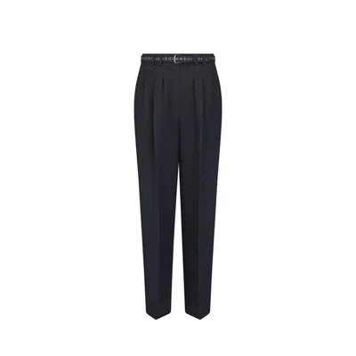 Shop Dior Wool And Silk Pants In Black