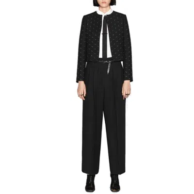 Dior Wool And Silk Pants Women In Black