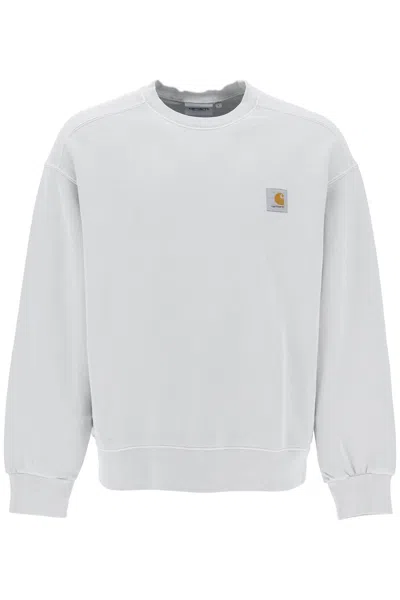 Shop Carhartt Nelson Crew Neck Sweatshirt In Grey