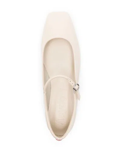 Shop Aeyde Ballerinas In Creamy White