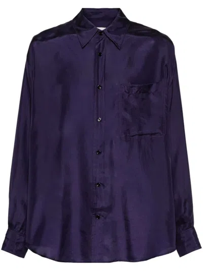Shop Lemaire Shirt In Pu Purple Iris
