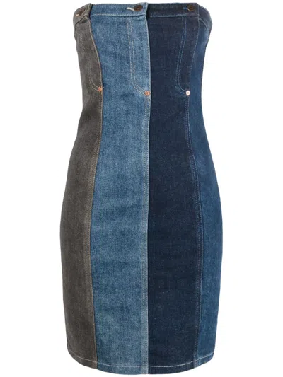 Moschino Jeans Stretch Denim Dress In 1888 Fantasia Variante Unica