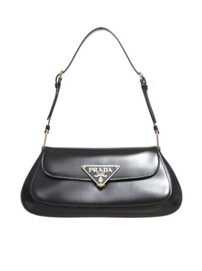 Shop Prada One Shoulder Bag In Black