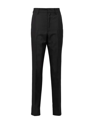 Shop Prada Regular & Straight Leg Pants In Black