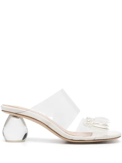 Shop Simone Rocha Sandals In Clear Ivory Pearl