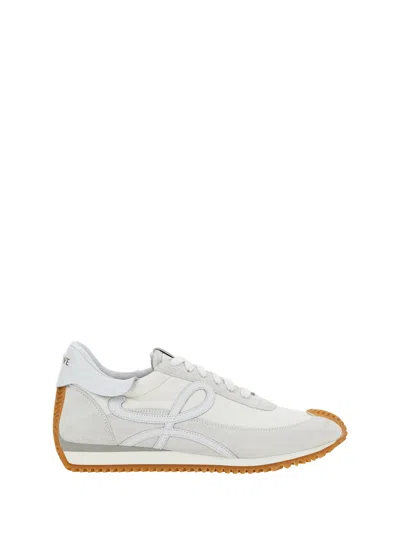 Shop Loewe Men Flow Runner Sneakers In White