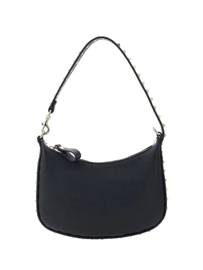 Shop Valentino Garavani Women  Garavani Mini Rockstud Shoulder Bag In Black