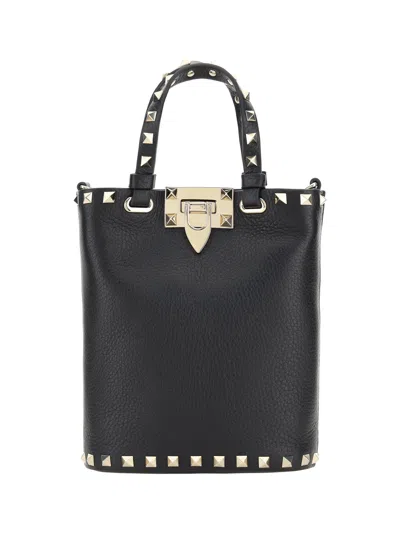 Shop Valentino Garavani Women  Garavani Rockstud Handbag In Black