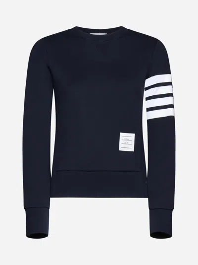 Shop Thom Browne Cotton 4-bar Sweatshirt In Navy