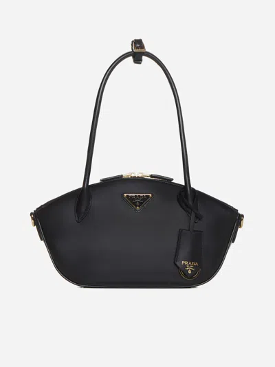 Shop Prada Leather Small Bag In Black