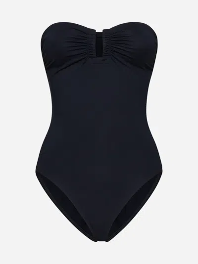 Shop Eres Cassiopee Bustier Swimsuit In Black