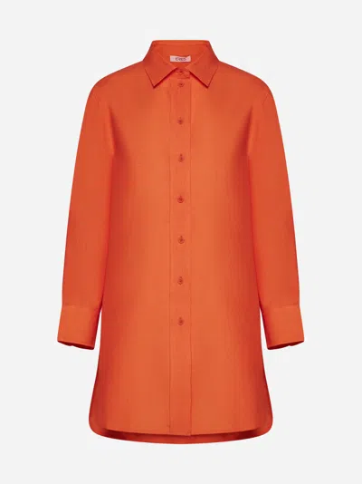 Shop Eres Mignonette Linen Shirt In Orange