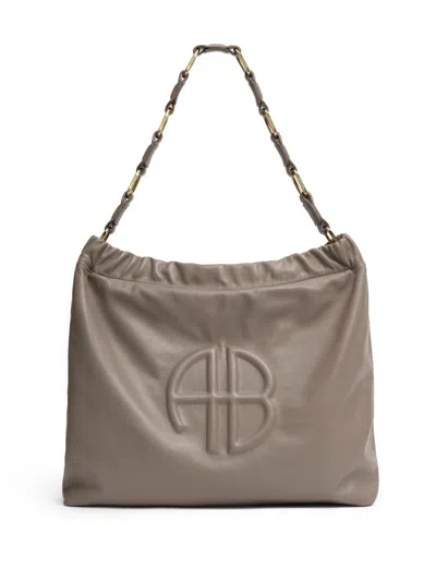 Shop Anine Bing Kate Shoulder Bag - Taupe Bags In Brown