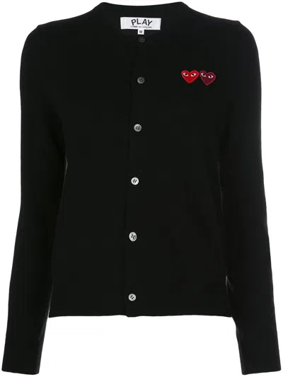 Shop Comme Des Garçons Play Ladies Knit Cardigan Clothing In 1 Black