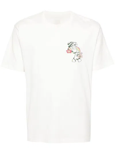 Shop Emporio Armani T-shirt Clothing In 0101 Bianco Caldo