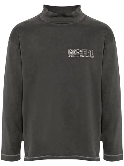 Shop Erl Unisex Make Believe  Longsleeve Tshirt Knit Clothing In Black