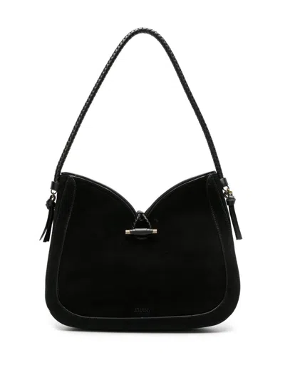 Shop Isabel Marant Vigo Hobo Bags In Black