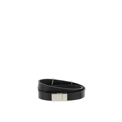Shop Saint Laurent Leather Ysl Bracelet