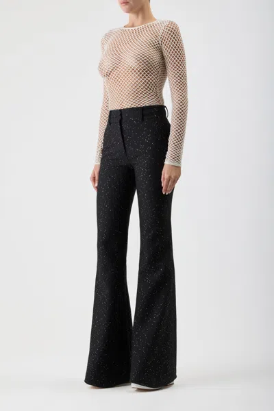 Shop Gabriela Hearst Allanon Sequin Pant In Black Wool
